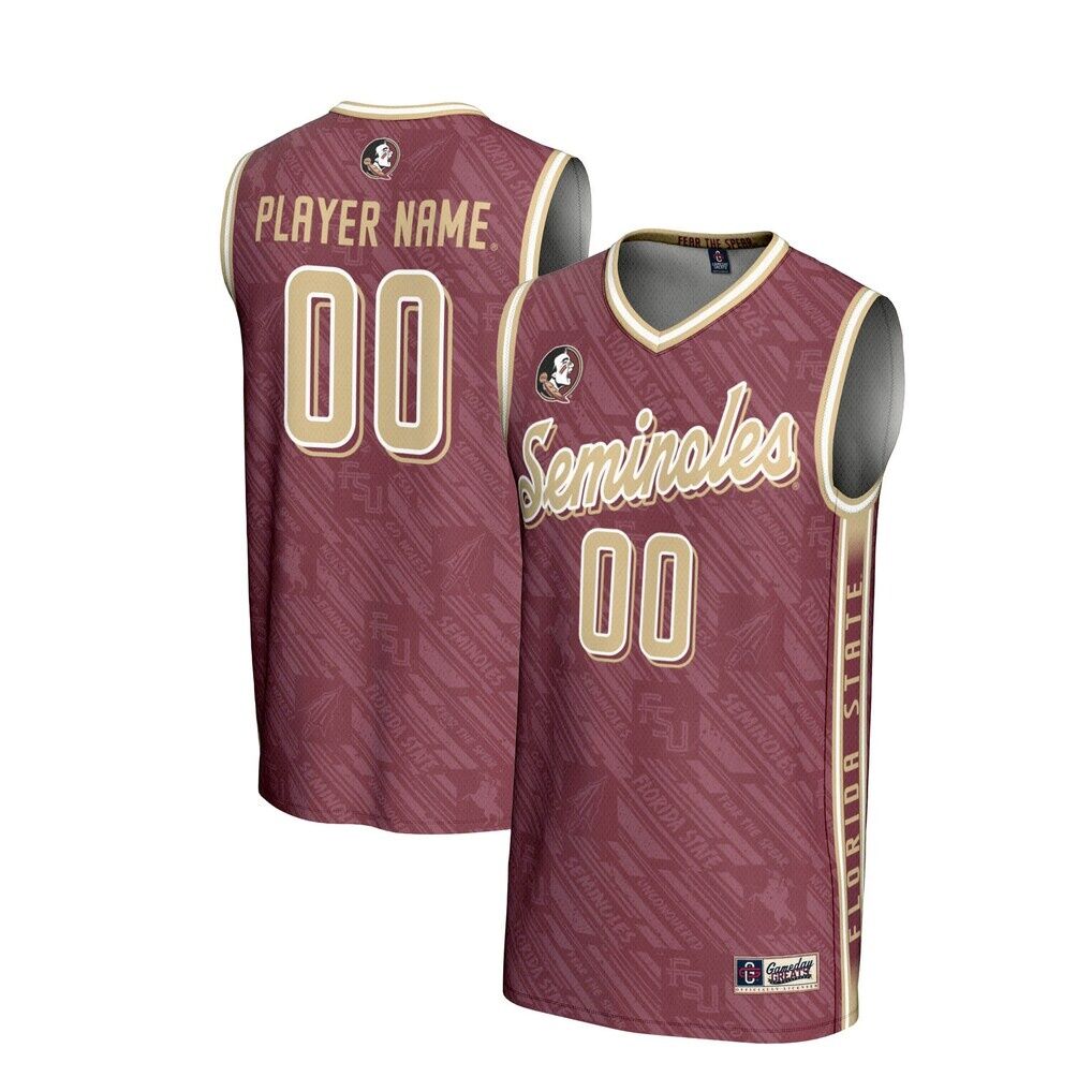 Florida State Seminoles GameDay Greats Youth NIL Pick-A-Player Men's Basketball Highlight Print Lightweight Jersey - Garnet