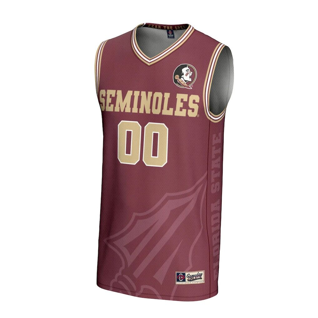Florida State Seminoles GameDay Greats NIL Pick-A-Player Men's Basketball Icon Print Lightweight Jersey - Garnet