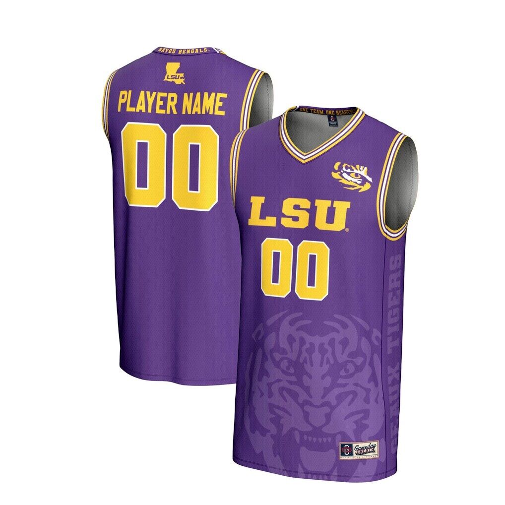 LSU Tigers GameDay Greats NIL Pick-A-Player Men's Basketball Icon Print Lightweight Jersey