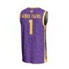 #1 LSU Tigers GameDay Greats Unisex Lightweight Highlight Print Basketball Jersey - Purple - Detail View