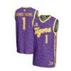 #1 LSU Tigers GameDay Greats Unisex Lightweight Highlight Print Basketball Jersey - Purple - Front View