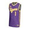 #1 LSU Tigers GameDay Greats Youth Lightweight Highlight Print Basketball Jersey - Purple - Side View