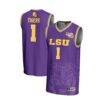#1 LSU Tigers GameDay Greats Unisex Lightweight Icon Print Basketball Jersey - Purple - Front View