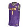 #1 LSU Tigers GameDay Greats Youth Lightweight Icon Print Basketball Jersey - Purple - Side View