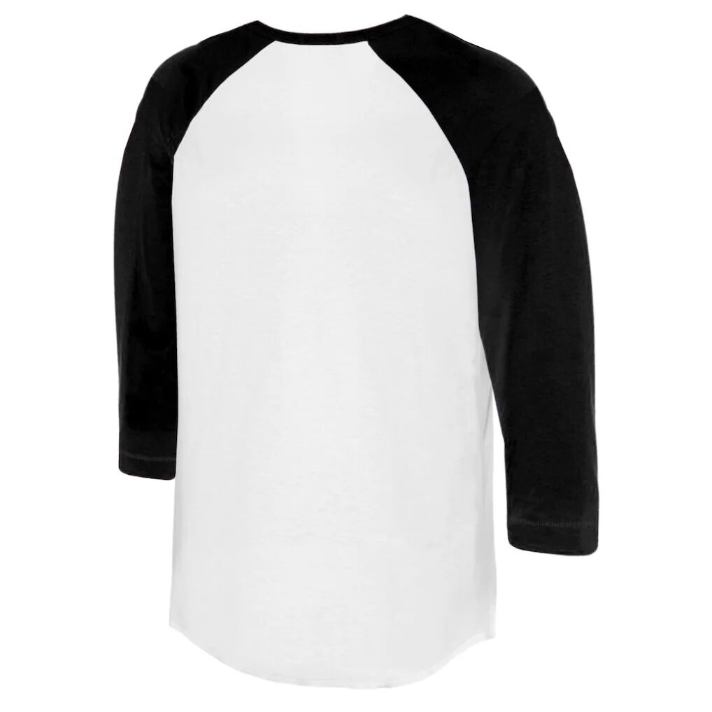 Pittsburgh Pirates Tiny Turnip Unisex Racecar 3/4-Sleeve Raglan T-Shirt - White/Black