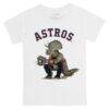 Houston Astros Tiny Turnip Toddler Triceratops T-Shirt - White - Side View