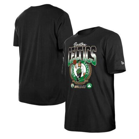Boston Celtics New Era Unisex Summer Classics T-Shirt - Black - Front View