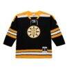 Bobby Orr Boston Bruins Mitchell & Ness Big & Tall 1971/72 Blue Line 2.0 Jersey - Black - Side View