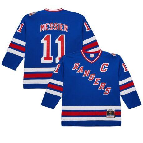 Mark Messier New York Rangers Mitchell & Ness Big & Tall 1993/94 Blue Line 2.0 Jersey - Blue - Front View