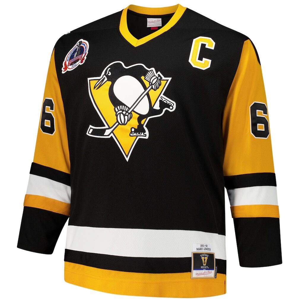 Mario Lemieux Pittsburgh Penguins Mitchell & Ness Big & Tall 1991/92 Blue Line 2.0 Jersey