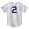 Derek Jeter New York Yankees Mitchell & Ness 2014 Cooperstown Collection Authentic Throwback Jersey - White - Detail View