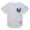 Derek Jeter New York Yankees Mitchell & Ness 2014 Cooperstown Collection Authentic Throwback Jersey - White - Side View
