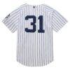 Ichiro Suzuki New York Yankees Mitchell & Ness 2014 Cooperstown Collection Authentic Throwback Jersey - White - Detail View