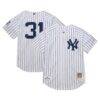 Ichiro Suzuki New York Yankees Mitchell & Ness 2014 Cooperstown Collection Authentic Throwback Jersey - White - Front View