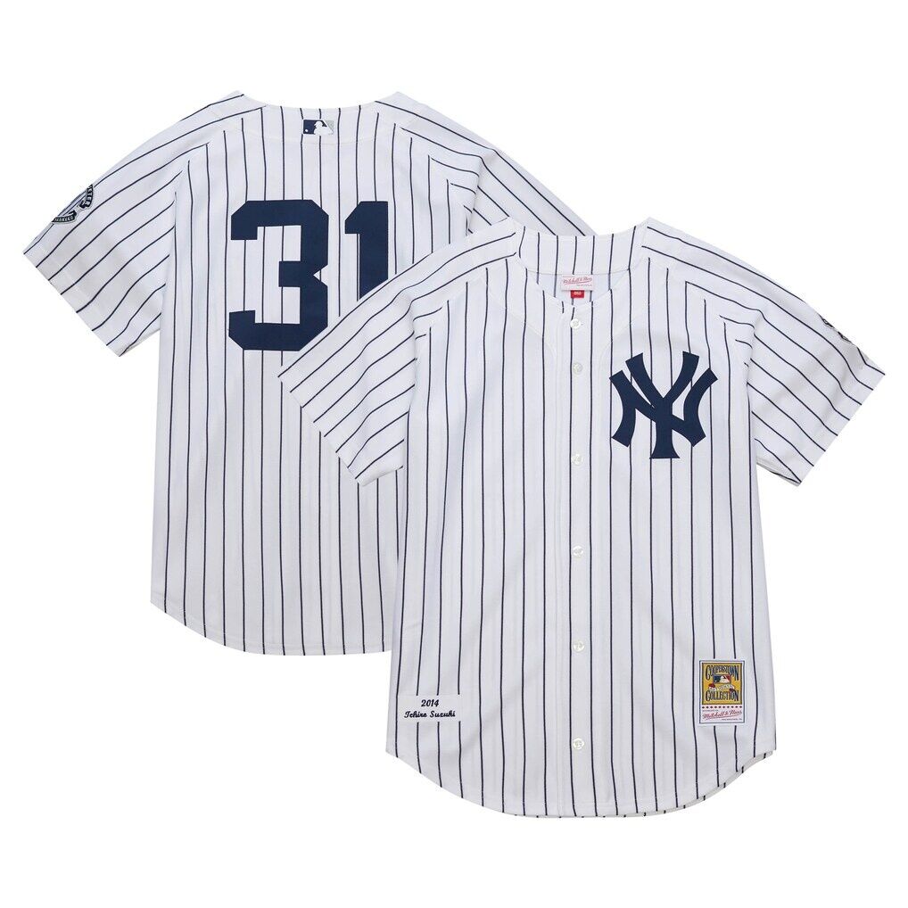 Ichiro Suzuki New York Yankees Mitchell & Ness 2014 Cooperstown Collection Authentic Throwback Jersey