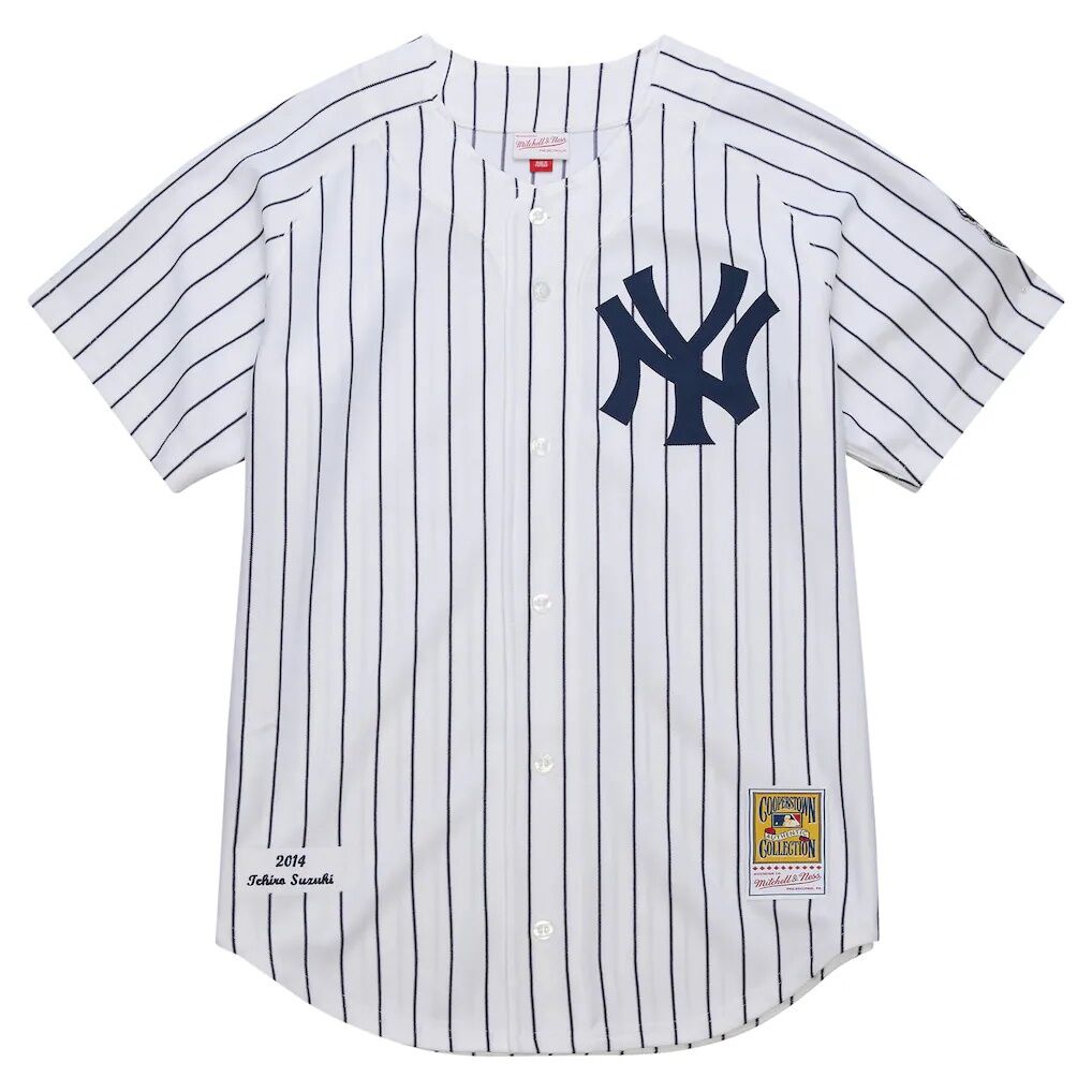Ichiro Suzuki New York Yankees Mitchell & Ness 2014 Cooperstown Collection Authentic Throwback Jersey