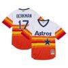 Lance Berkman Houston Astros Mitchell & Ness 2004 Cooperstown Collection Authentic Throwback Jersey - White - Front View