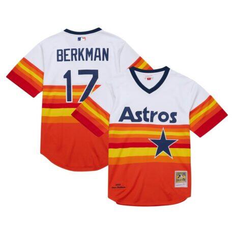 Lance Berkman Houston Astros Mitchell & Ness 2004 Cooperstown Collection Authentic Throwback Jersey - White - Front View