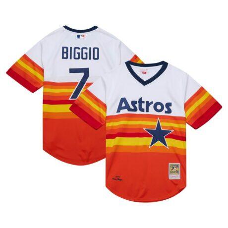 Craig Biggio Houston Astros Mitchell & Ness 2004 Cooperstown Collection Authentic Throwback Jersey - White - Front View