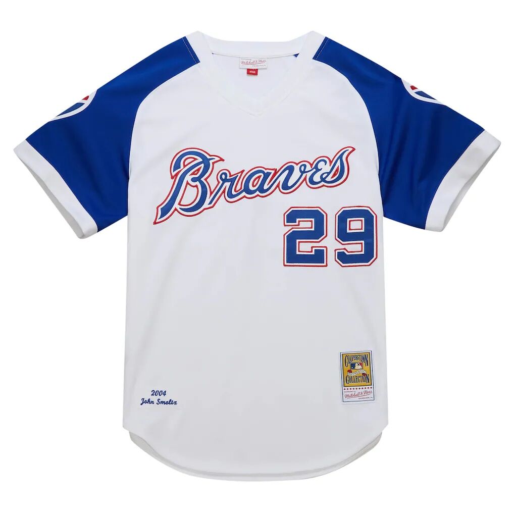 John Smoltz Atlanta Braves Mitchell & Ness 2004 Cooperstown Collection Authentic Throwback Jersey