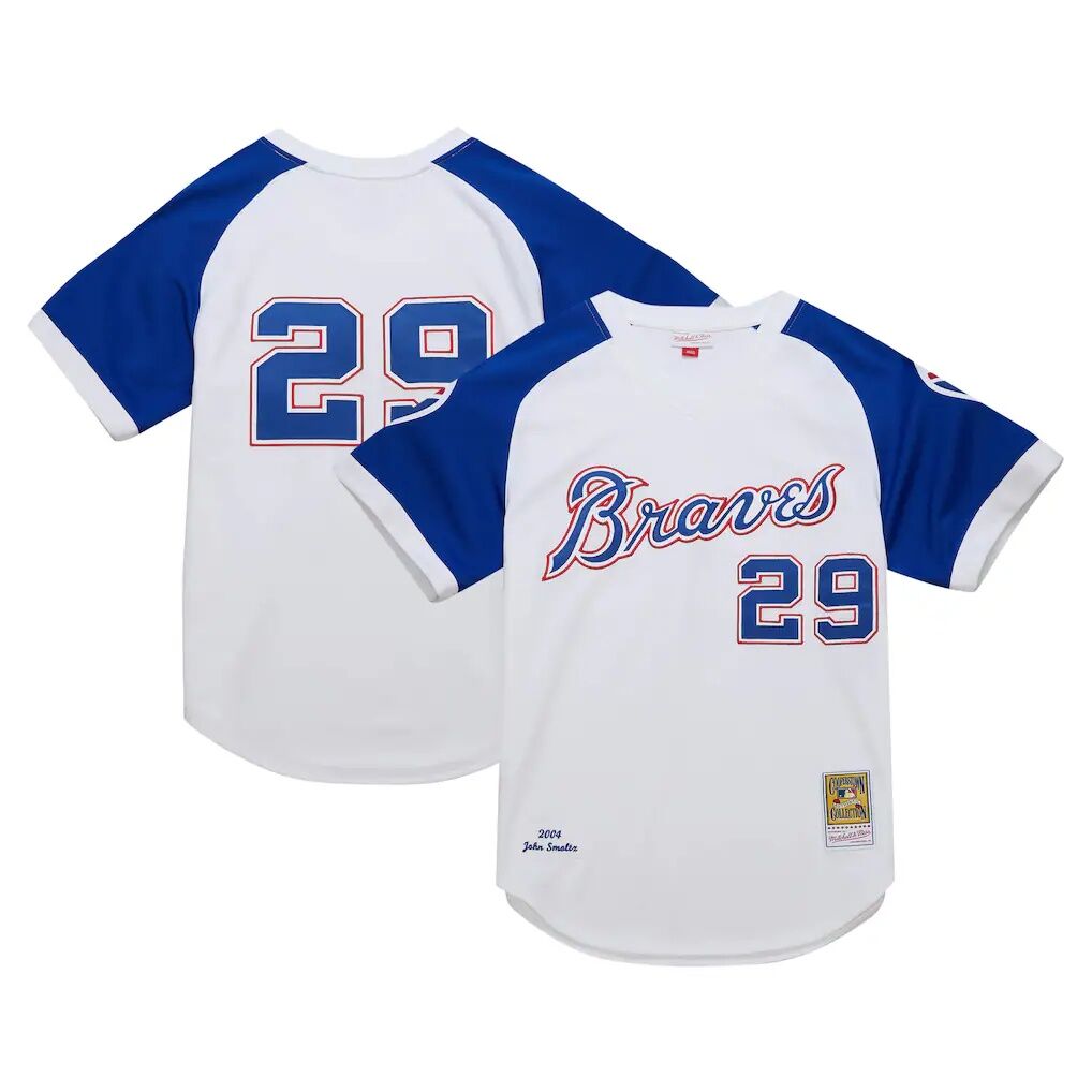 John Smoltz Atlanta Braves Mitchell & Ness 2004 Cooperstown Collection Authentic Throwback Jersey