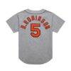 Brooks Robinson Baltimore Orioles Mitchell & Ness Cooperstown Collection 1966 Authentic Jersey - Gray - Detail View