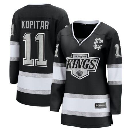 Anze Kopitar Los Angeles Kings Fashion7 Women's Home Breakaway Jersey - Black - Front View