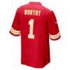 Xavier Worthy Kansas City Chiefs Nike Player Game Jersey - Red - Detail View