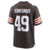 Carson Schwesinger Cleveland Browns Nike 2025 NFL Draft Game Jersey - Brown - Detail View