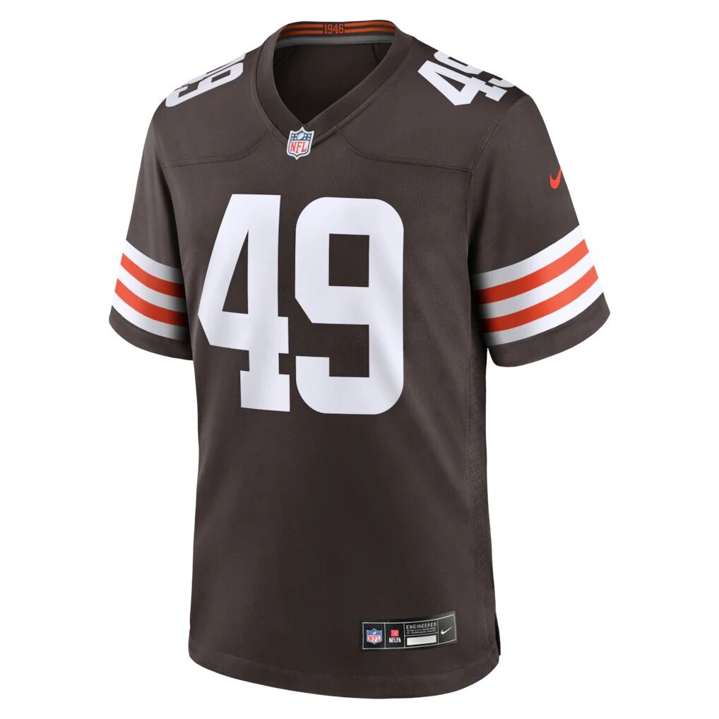 Carson Schwesinger Cleveland Browns Nike 2025 NFL Draft Game Jersey