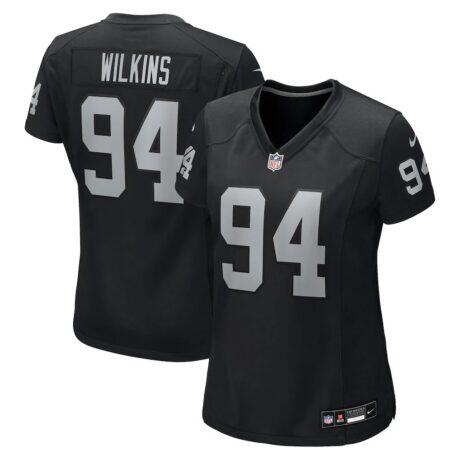 Christian Wilkins Las Vegas Raiders Nike Women's Team Game Jersey - Black - Front View
