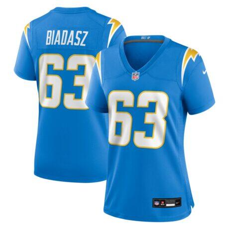 Tyler Biadasz Los Angeles Chargers Nike Women's Team Game Jersey - - Front View
