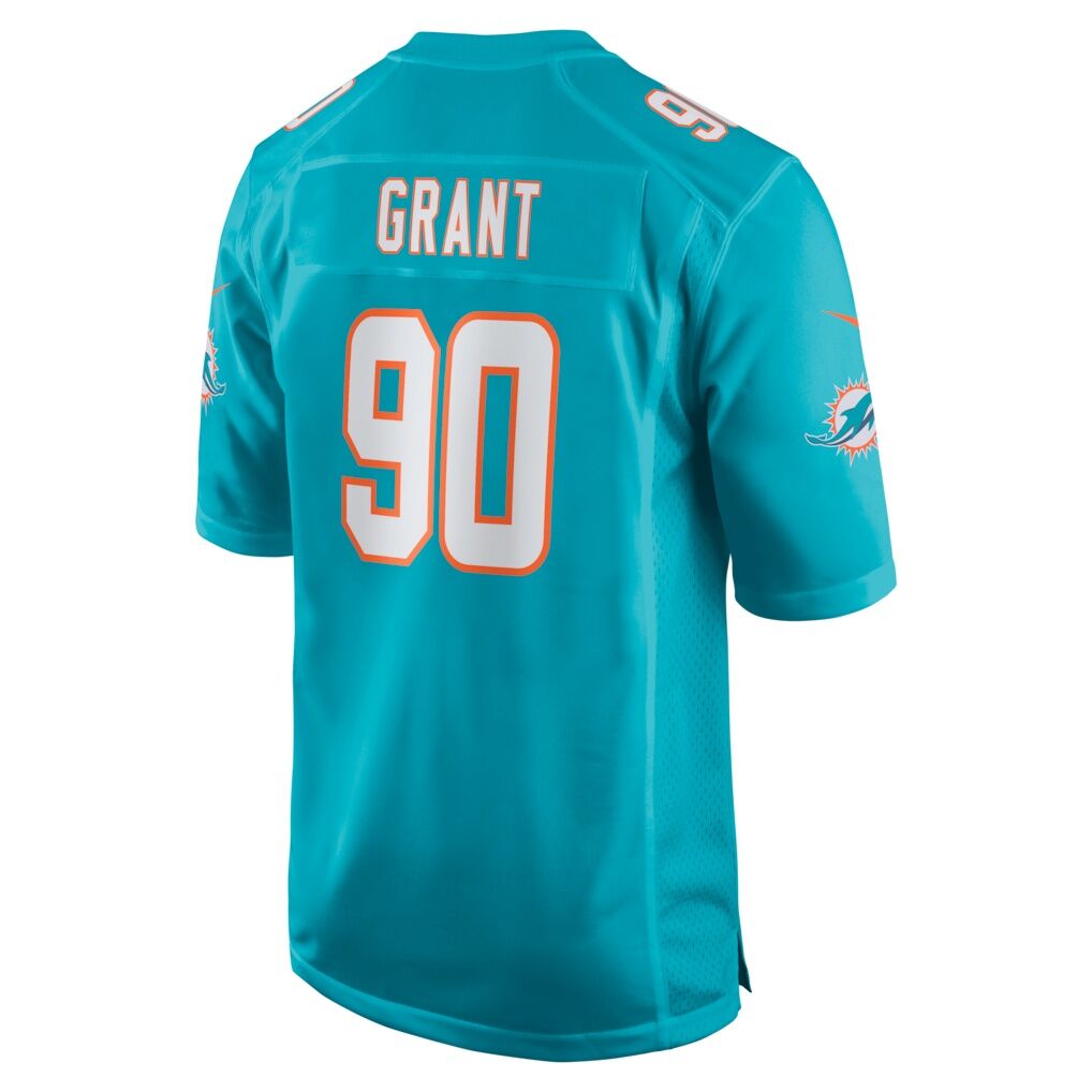 Kenneth Grant Miami Dolphins Nike Team Game Jersey - Aqua
