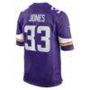 Aaron Jones Minnesota Vikings Nike Game Player Jersey - Purple - Detail View
