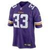 Aaron Jones Minnesota Vikings Nike Game Player Jersey - Purple - Side View