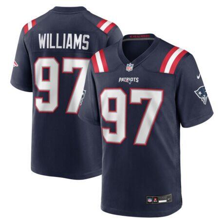 Milton Williams New England Patriots Nike Game Player Jersey - Navy - Front View