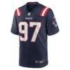 Milton Williams New England Patriots Nike Game Player Jersey - Navy - Side View