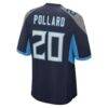 Tony Pollard Tennessee Titans Nike Game Player Jersey - Navy - Detail View