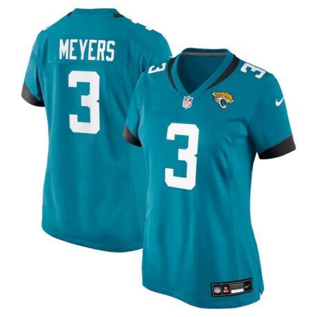 Jakobi Meyers Jacksonville Jaguars Nike Women's Team Game Jersey - Teal - Front View