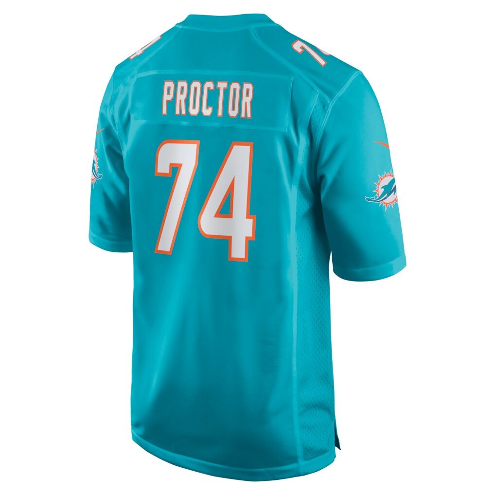 Kayden ProctorMiami Dolphins Nike 2026 NFL Draft First Round Pick No. 12 Team Game Jersey - Aqua