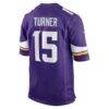 Dallas Turner Minnesota Vikings Nike Player Game Jersey - Purple - Detail View