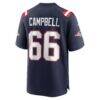 Will Campbell New England Patriots Nike Team Game Jersey - Navy - Detail View