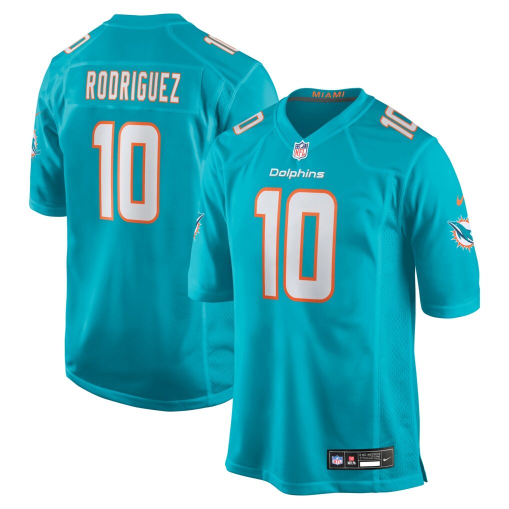 Jacob Rodriguez Miami Dolphins Nike Game Jersey - Aqua