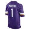 Kyler Murray Minnesota Vikings Nike Game Jersey - Purple - Detail View