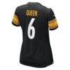 Patrick Queen Pittsburgh Steelers Nike Women's Game Player Jersey - Black - Detail View