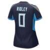 Calvin Ridley Tennessee Titans Nike Women's Game Player Jersey - Navy - Detail View