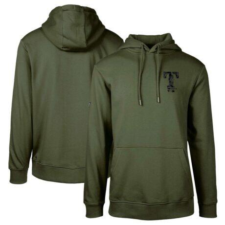 Texas Rangers Levelwear Podium Digital Camo Pullover Hoodie - Green - Front View