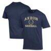 Akron Zips Champion Icon Baseball T-Shirt - Navy - Front View