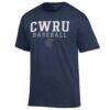 Case Western Reserve Spartans Champion Stack Baseball T-Shirt - Navy - Side View