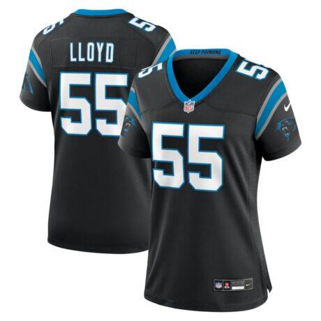 Devin Lloyd Carolina Panthers Nike Women's Team Game Jersey - Black - Front View